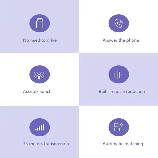 Alt view image 5 of 5 - 2 In 1 Wireless Bluetooth 5.0 Receiver USB Adapter 3.5mm Audio Receiver/transmitter For TV PC Car AUX Speaker Plug And Play