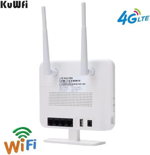 Alt view image 4 of 5 - 4G LTE CPE Wifi Router With LAN Port Support SIM Card Solt 300Mbps Portable Wireless Router With External Antennas