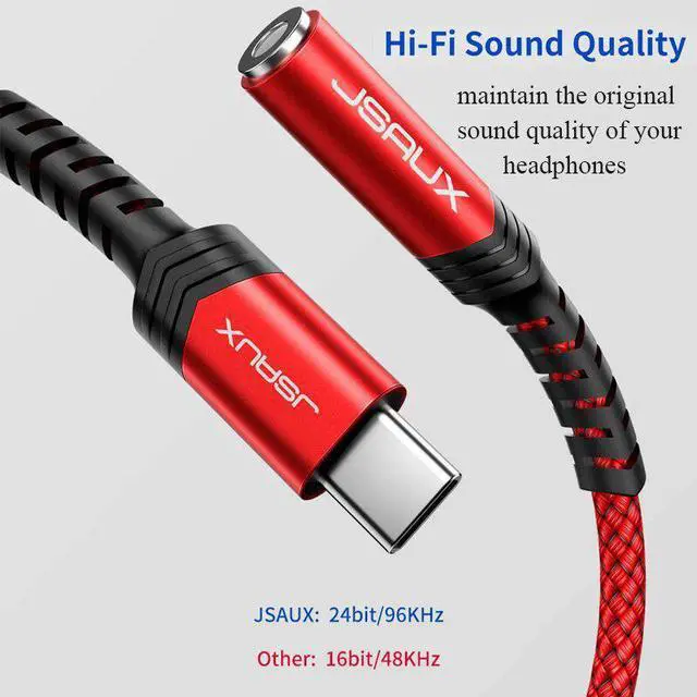 Alt view image 3 of 5 - Type C 3.5mm Aux Adapter, Usb C To 3.5MM Headphone Jack Adapter Audio Cable for Pixel 4 3 2 XL iPad Pro  Galaxy S20
