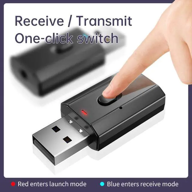 Alt view image 3 of 5 - 5.0 Audio Receiver Transmitter 3 in 1 Mini 3.5mm Jack AUX USB Stereo Music 4 in 1 Wireless Adapter