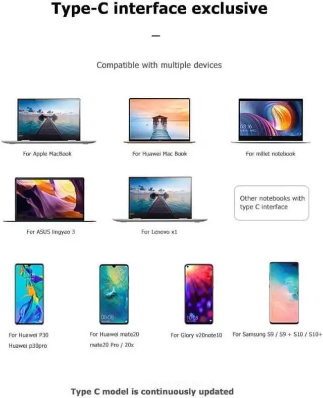 Alt view image 5 of 5 - 10-in-1 USB C HUB  Rj45 Adapter for iPad Pro 2018 Type-C with PD TF SD USB3.0/2.0 for  Macbook Pro  Mate 20 Pro