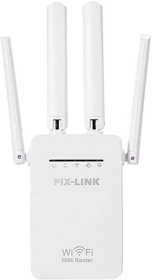 Alt view image 2 of 5 - 2.4GHz WiFi 300Mbps Wireless Router High Gain Antennas Repeater Booster Extender Home Network 802.11N RJ45 2 Ports Long Distance
