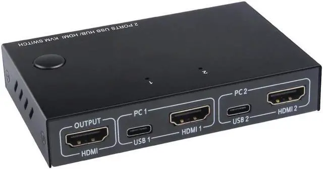 Alt view image 7 of 7 - KVM Switch Button Switcher USB Port With Cable Computer Accessory For Monitor Keyboard Mouse @M23