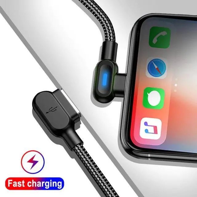 Main image of USB Type C 1M 2M  Usb Fast Charging 90 Degree Cable For  S8 S9 S10   Charger Cord Dropshipping