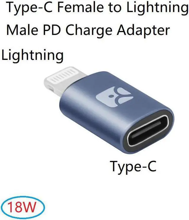Alt view image 3 of 5 - USB Type C Female to Lightning Male Adapter, Type-C Cable with Charge & Sync  for Convert , to iPhone/iPad/iPod