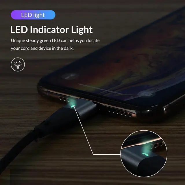 Alt view image 4 of 5 - 1M 3A Magnetic Cable Fast Charging Type C Cable For iPhone Charger  Charge Micro USB Cable Quick Charge 3.0 USB C Cable