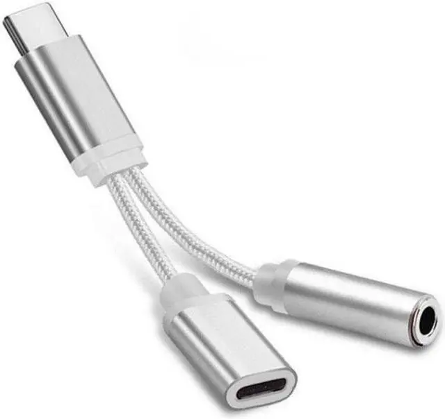 Alt view image 3 of 5 - C Type C To 3.5mm Aux Audio Charging Cable Splitter Converter Mic Adapter Headphone ChargerJack for