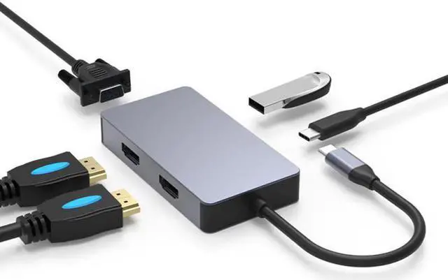 Alt view image 4 of 5 - 12 in 1 Type C Laptop Docking Station USB 3.0 HDMI VGA PD USB Hub for MacBook