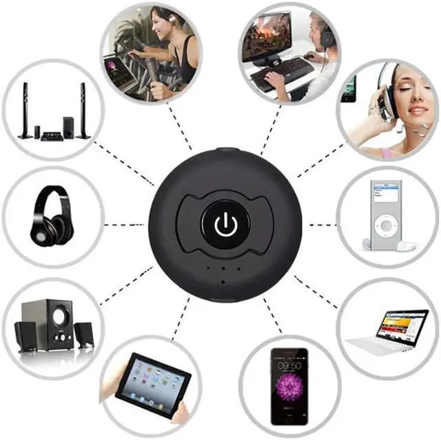 Alt view image 2 of 5 - Bluetooth Transmitter For Audio TV 3.5mm Jack Aptx Music AUX Bluetooth 4.0 Adapter For Two Headphones