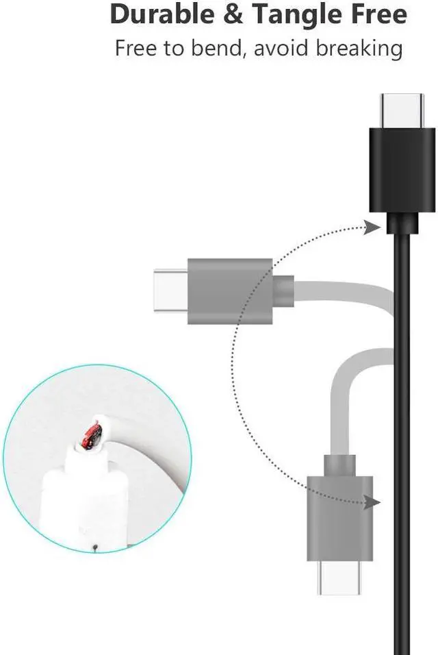 Alt view image 3 of 5 - 0.25/1/1.5/2/ Type C USB C To USB A Charging Cable Sync & Charging Cord For  S9 S10  Note 10 Redmi Note 8