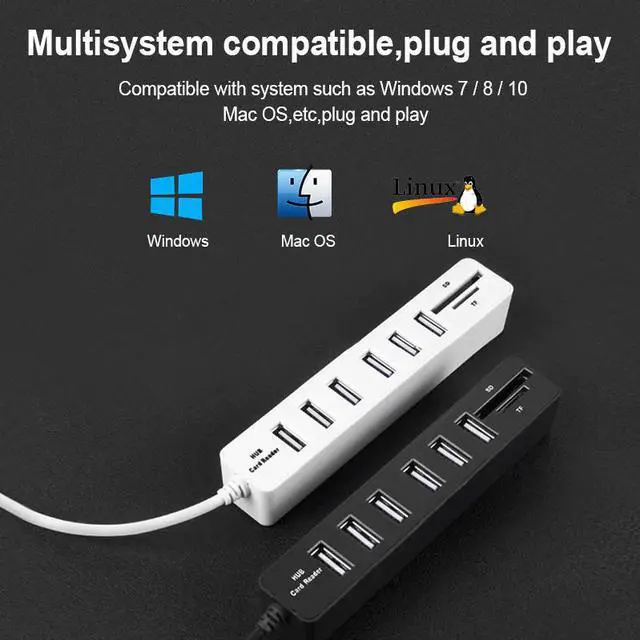 Alt view image 3 of 5 - Hub 3/6 Port Expander Adapter 3.0 Hub Multi Splitter 2.0 Hab 3 Hub 3.0 Multiple 3.0 -Hub Card Reader For PC