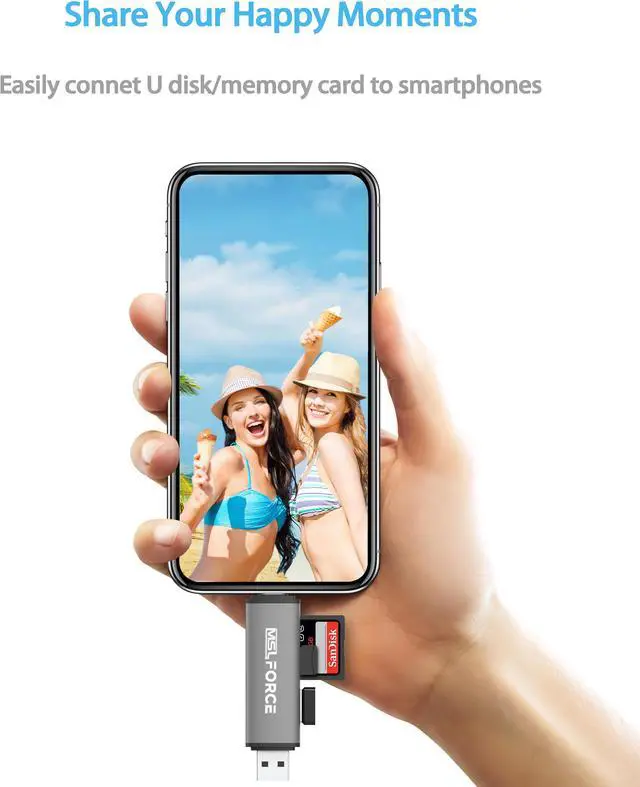 Alt view image 4 of 5 - Card Reader USB 3.0 Type C to  Micro  hub Adapter for laptop Accessories OTG Card reader Smart phone Memory  Card Reader