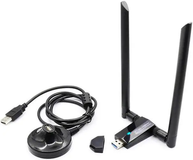 Main image of 1200Mbps Wireless USB Network Card USB3.0 Dual Band 2.4G&5.8G Wifi Receiver&Wireless Adapter for PC With 2Pcs Antennas