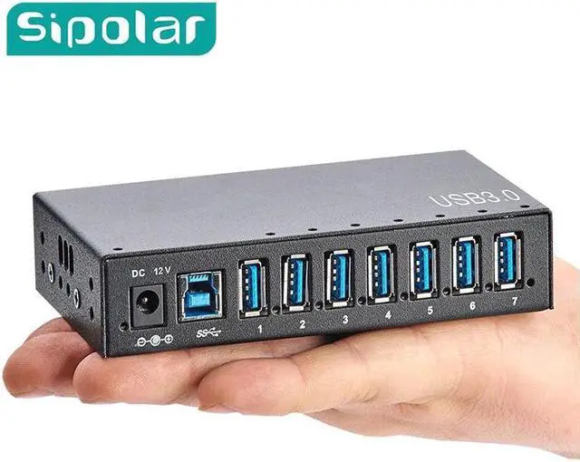 Main image of 7 ports USB 3.0 HUB With On/Off Switch EU US UK AC Power Adapter Cable For Laptop Desktop Phone with charging function