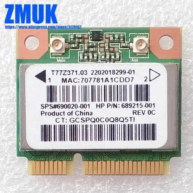 Main image of RT3290 802.11b/g/n 1x1 WiFi and Bluetooth 4.0 combo adapter For Pavilion 14 15 Series,sps 690020-001