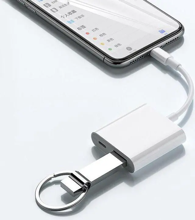 Alt view image 2 of 5 - OTG Adapter for Lightning to USB 3 Camera Keyboard OTG Cable  Converter for iPhone iPad for  ios 13 OTG Adapter