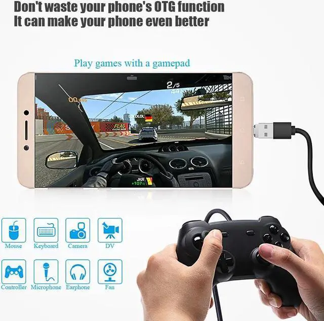 Alt view image 4 of 5 - C Adapter To Micro USB Connector USB 5Pin OTG Adapter Connector For Android Tablet USB  C Cable Flash Disk 10 Pcs/lot