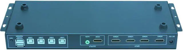 Alt view image 4 of 5 - quad multi-viewer,video fast seamless switcher,audio switcher,KVM switch,USB KVM switch via mouse and keyboard