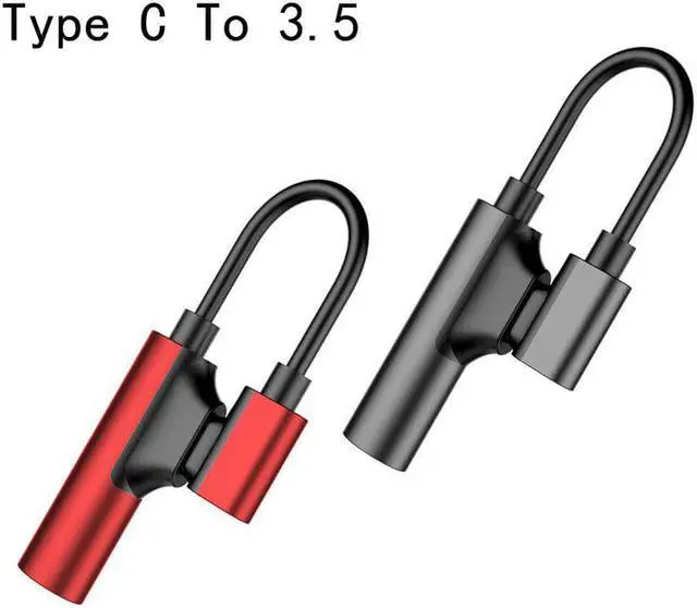 Alt view image 2 of 5 - 3.5MM To USB Type C Adapter Cables 3.5 MM Connect Charging Audio To USBC Adaptors Type-C Coverter Adapters