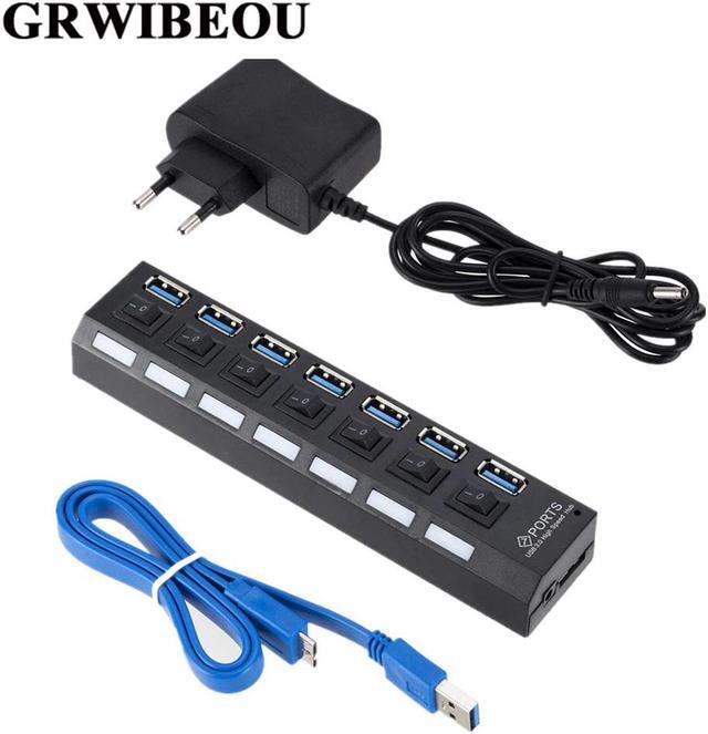 Main image of USB Hub 3.0 USB Splitter USB 3.0 Hub Adapter Portable USB3.0 7 Ports HUB With ON/OFF Switch For PC Computer Accessories