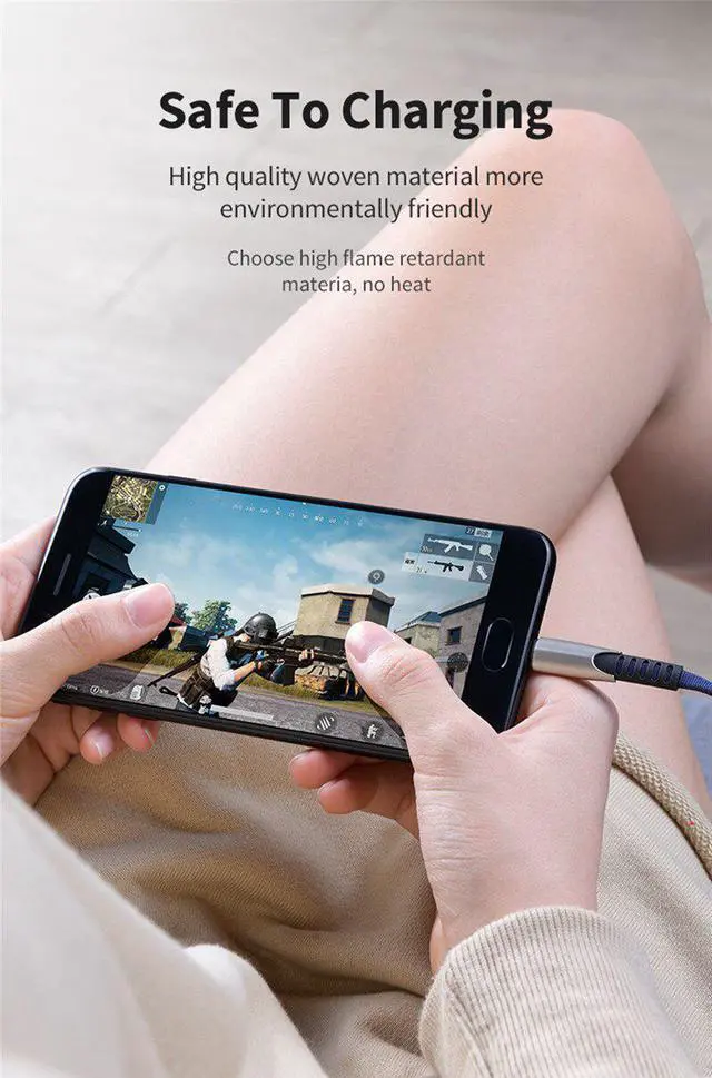 Alt view image 3 of 5 - Type C Cable Fast Quick Charge QC 3.0 Cavo for  Mi 9t 9 SE 8 A3 CC9 Redmi note 8 7 K20 Pro 7 QC3.0 flat Noodle cable