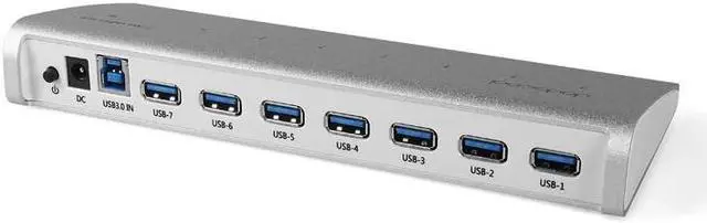 Alt view image 4 of 5 - 7-Port USB 3.0 HUB charger hubs for iMac Macbook Air Pro Superspeed 5Gbps External AC Adapter desktop laptop pc