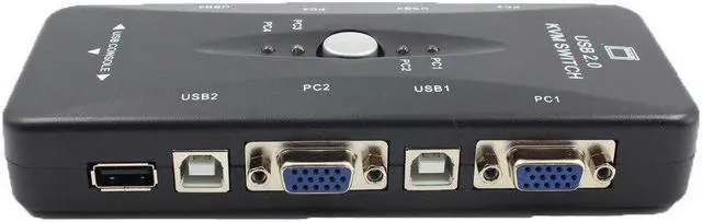 Alt view image 3 of 5 - Brand KVM Switches New 4-Port USB 2.0 KVM Switch Mouse/Keyboard/VGA Video Monitor 200MHz 1920x1440 Support SVGA VGA