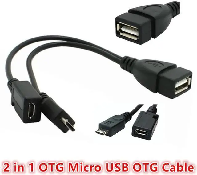 Main image of 2 in 1 OTG Adapters micro usb male female to USB female cable OTG adapter for Andriod Phone
