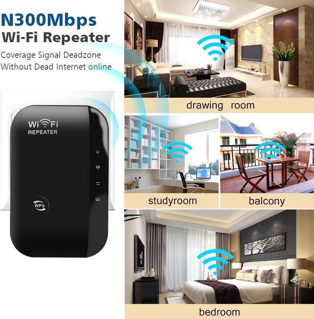 Alt view image 3 of 5 - Wireless N Wifi Repeater 802.11N/B/G Network Router 300Mbps Range Expander Signal Antennas Booster Extend for Enterprise EU/US