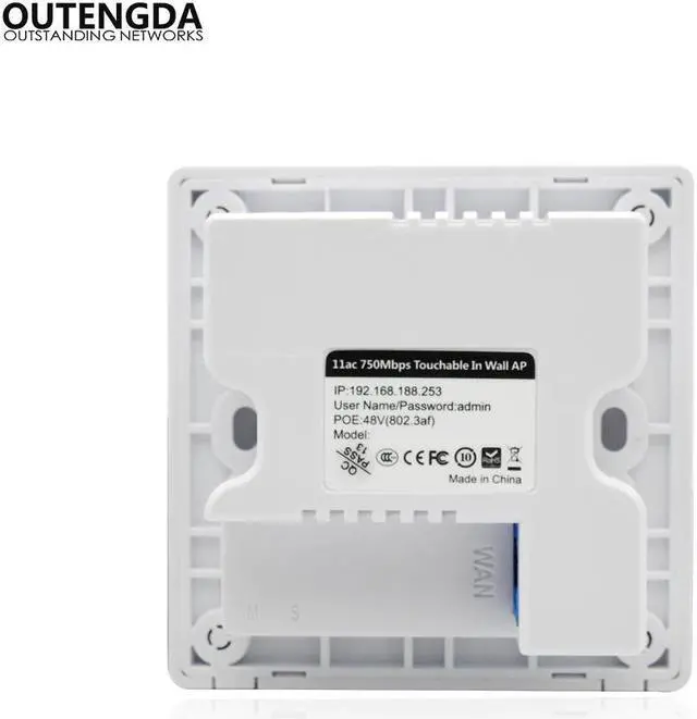 Alt view image 3 of 5 - Band IEEE 802.11ac 2.4GHz/5GHz In-wall Wireless Wi-Fi Access Point Socket Wifi AP Router 750Mbps