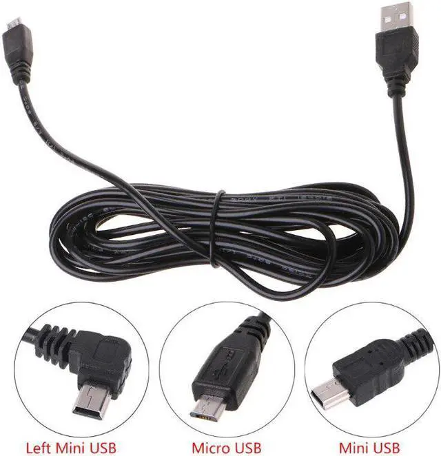 Main image of 3.5m Car Camera DVR Power Cable Charger Adapter for Dash Cam Output 5V/2A Mini Micro USB