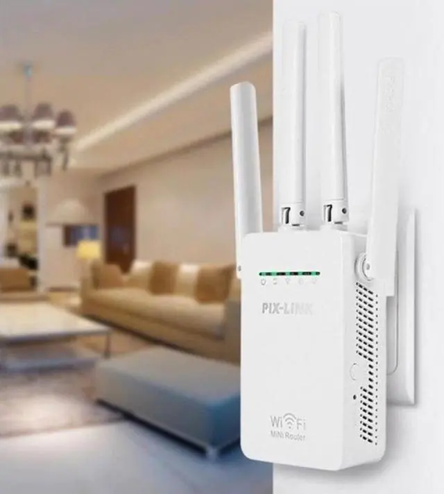 Alt view image 5 of 5 - Amplifier Router 4 Antennas 300Mbps 2.4G Repeater Network Expander Range Extender Wireless Router  Signal Booster