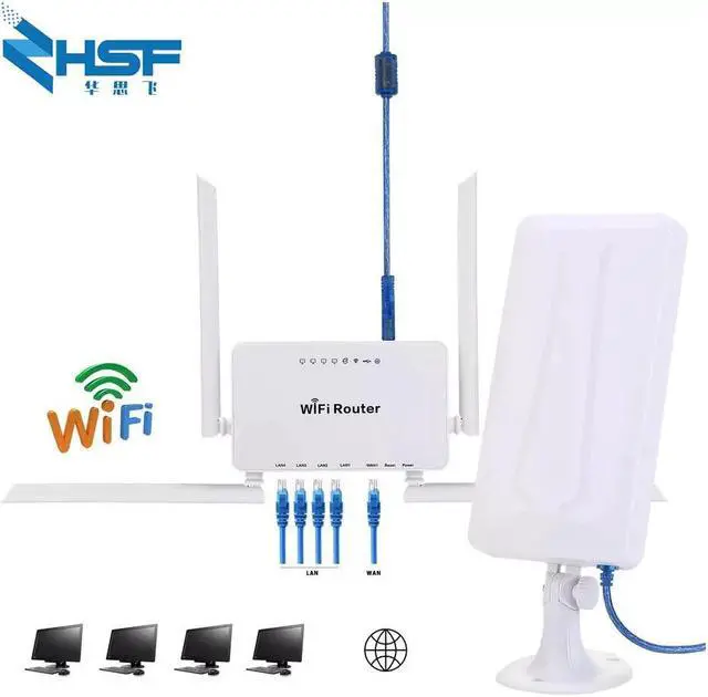 Alt view image 5 of 5 - 300mbps Wireless Router+High Gain Wifi USB Adapter 300Mbps High Power Wifi Router one Set Extend Wifi Signal Share 32users