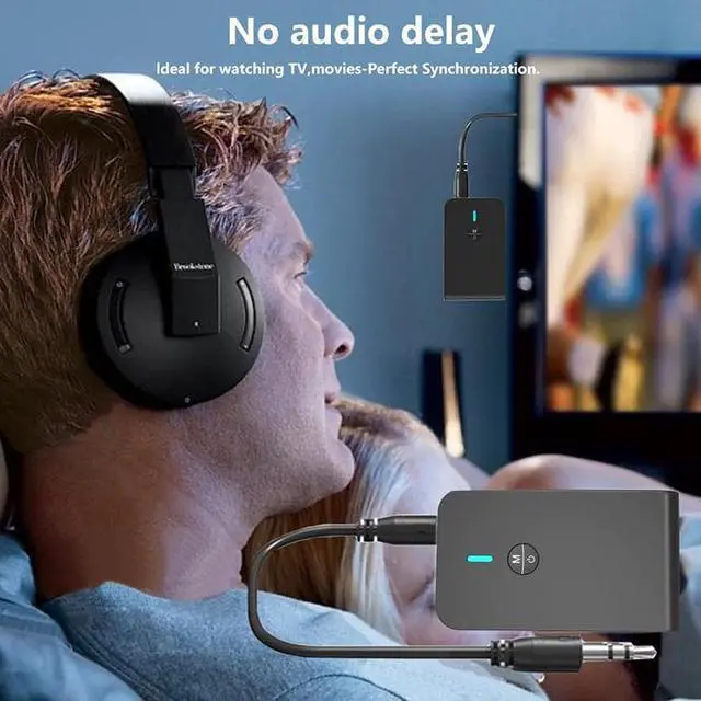 Alt view image 5 of 5 - Wireless Bluetooth 5.0 Adaptr 2 In 1 Receiver Audio Transmitter Close To APTX Low Latency For Mp3 Stereo Music 3.5mm AUX