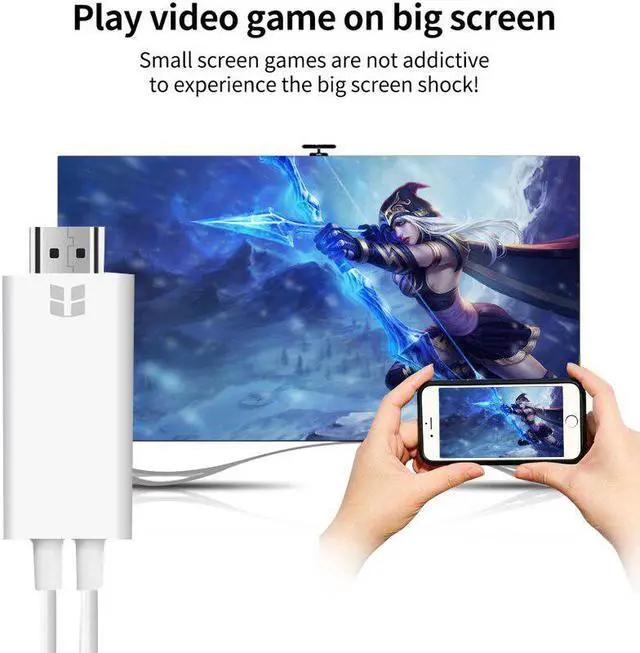 Alt view image 3 of 5 - Wireles WIFI Display Dongle Video Adapter HDMI Cable for iPhone X XS MAX XR 6 7 8 Plus iOS Android    to TV