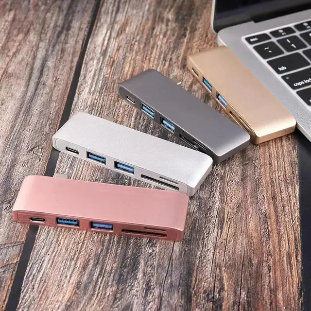 Alt view image 2 of 5 - C Hub To TF  Reader Slot Hub 3.0 PD Thunderbolt 3  C Hub Adapter for MacBook New Pro Air 12 13 15 16 2020 2019 A2141