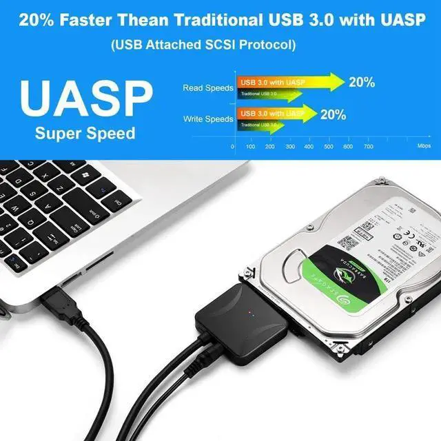 Alt view image 4 of 5 - To Usb 3.0 Hub IDE Adapter USB 3.0 to  IDE ATA  Converter HUB for 2.5" 3.5" HDD Hard Disk Driver With Power Cable