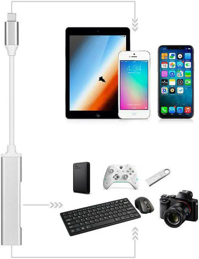 Alt view image 2 of 5 - OTG Adapter Charging-Cable For  OTG Kit Adapter Ipad Converter To Camera Port Adapter Cable For IPhone Fast Delivery