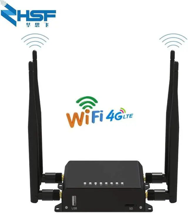 Alt view image 2 of 5 - 300Mbps router 4G LTE CAT6 wireless WiFi router Industrial 4G LTE router with Sim card slot WAN / LAM port Share 32 users