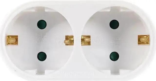 Alt view image 5 of 5 - Plug 2 Outlet German Plug Extended Socket Expansion Plug 16A Power Adapter  Socket Standard 250V Wireless Extend Socket CE