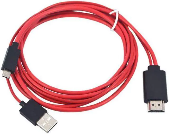 Alt view image 3 of 5 - 11 PIN for Android Phone HDMI Cable HDTV Adapter Digital TV USB Converter Micro USB to HDMI Projection connection Cable Adapter