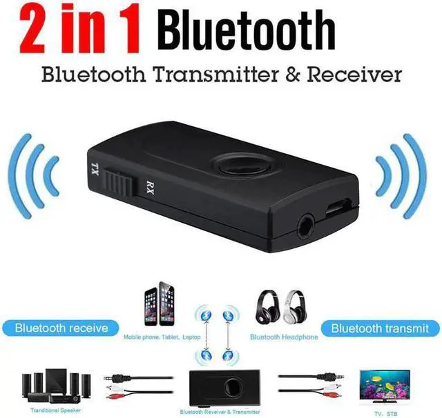 Main image of Bluetooth Transmitter Receiver Adapter Single Audio Music Adapter With USB Charging Cable 3.5mm Audio Cable 40JUN0