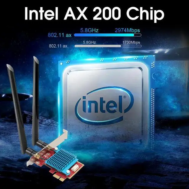 Alt view image 2 of 5 - WiFi Adapter 5 Ghz WiFi 6  ngw Wifi pci Antenna Wi fi Dongle Wi-Fi Bluetooth Adapter Network Card PCI Express