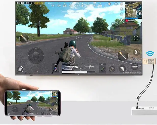 Alt view image 5 of 5 - WIFI HDMI Adapter +USB Cable Connect 2in1 Phone to TV Display Airplay Screen Mirroring for iPhone iOS  P20 P30 LG Android