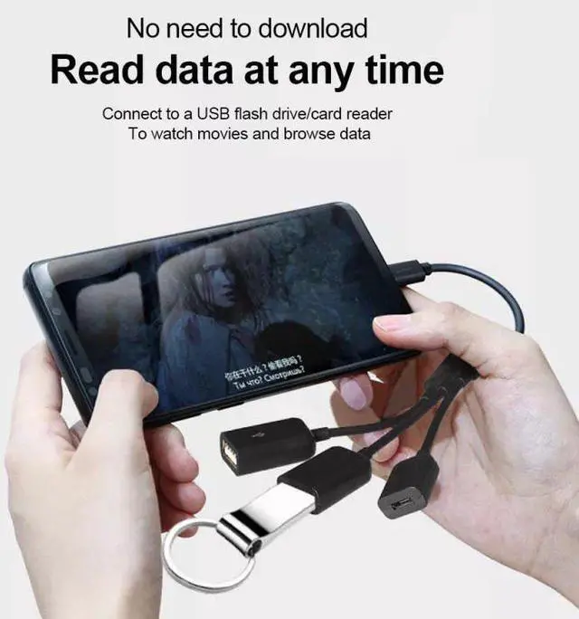 Alt view image 3 of 5 - 3 In1 Micro OTG USB Port Game Mouse Keyboard Adapter Cable For Android Tablet For  Tab 4,3,2 Note 4 S5 For Google Nexus