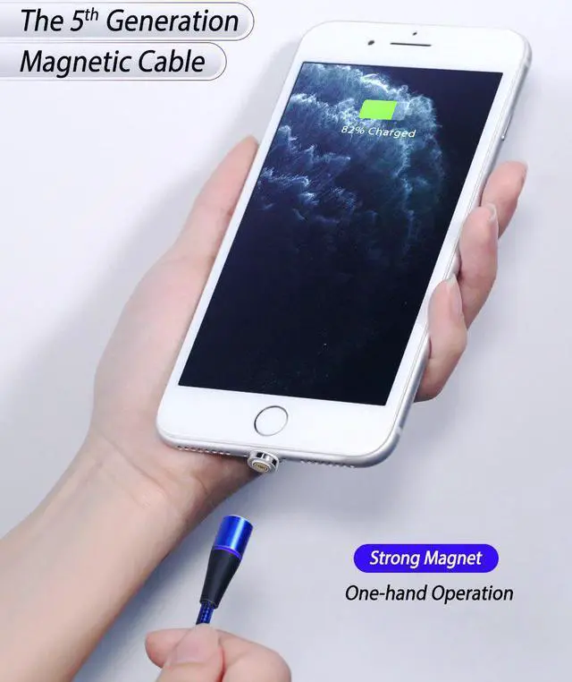 Alt view image 5 of 5 - Micro Usb Type C Magnetic Charger Cable Fast Charging for Redmi 8 P40 5G MatePad Pro Realme 5 X2 Pro XT VOOC Flash Charge