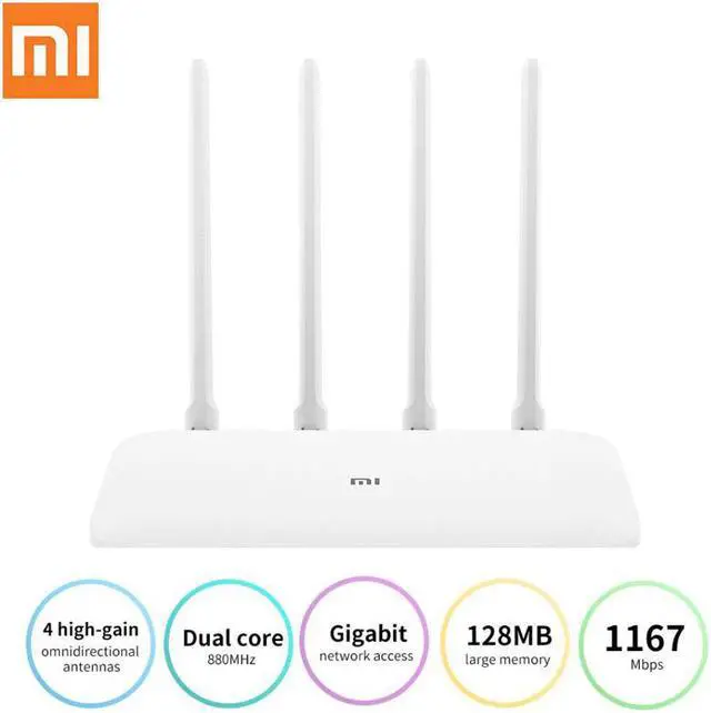 Main image of new Mi Router 4A Gigabit Version 2.4GHz 5GHz WiFi 1167Mbps WiFi Repeater 128MB DDR3 High Gain 4 Antennas Network Extender