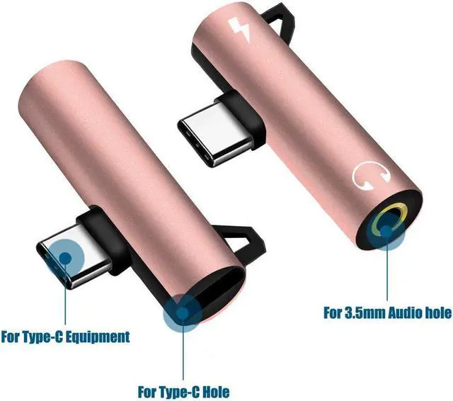 Alt view image 3 of 5 - 2 in 1 Type C to 3.5mm Headphone Jack Adapter AUX Cable Charging Converter Audio Adapter Type-C USB For  For