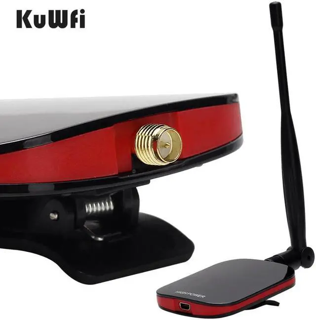 Alt view image 2 of 5 - Wireless Wifi Adapter Network Card  Internet Long Range Wifi AntennaUSB Adapter 150Mbps Wifi Decoder With 5dBi Antenna