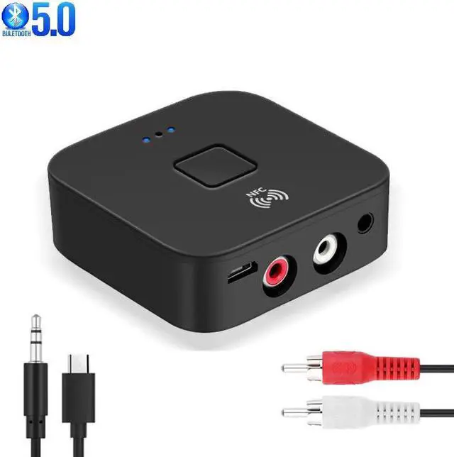 Main image of stereo Bluetooth 5.0 Receiver RCA Audio APTX LL 3.5mm 3.5 AUX Jack Music Wireless Adapter With Mic For Car TV Speakers